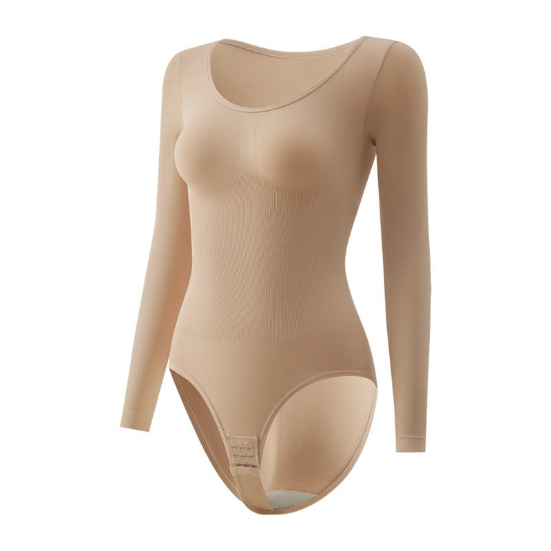 Seamless Shapewear Bodysuit for Women, High Elastic Tummy Control Butt Lift Waist Support Long Sleeve - Image 5