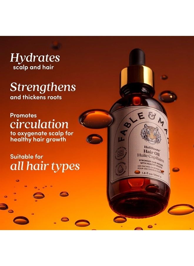 Fable and Mane HoliRoots™ Pre-wash Hair Treatment Oil 1.8 oz/ 55 mL  - Image 2