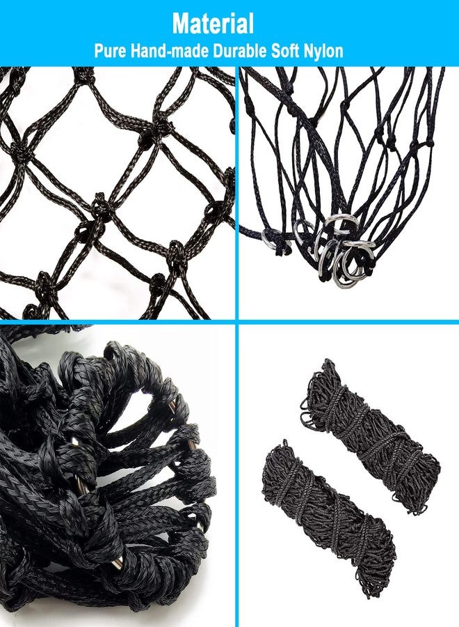 2 Pcs Hay Bags for Horses: 40 inch Long Slow Feed Hay Net for Horses - 2 * 2 inch Holes Mess with Nylon Rope Hanging (Black) - Image 2