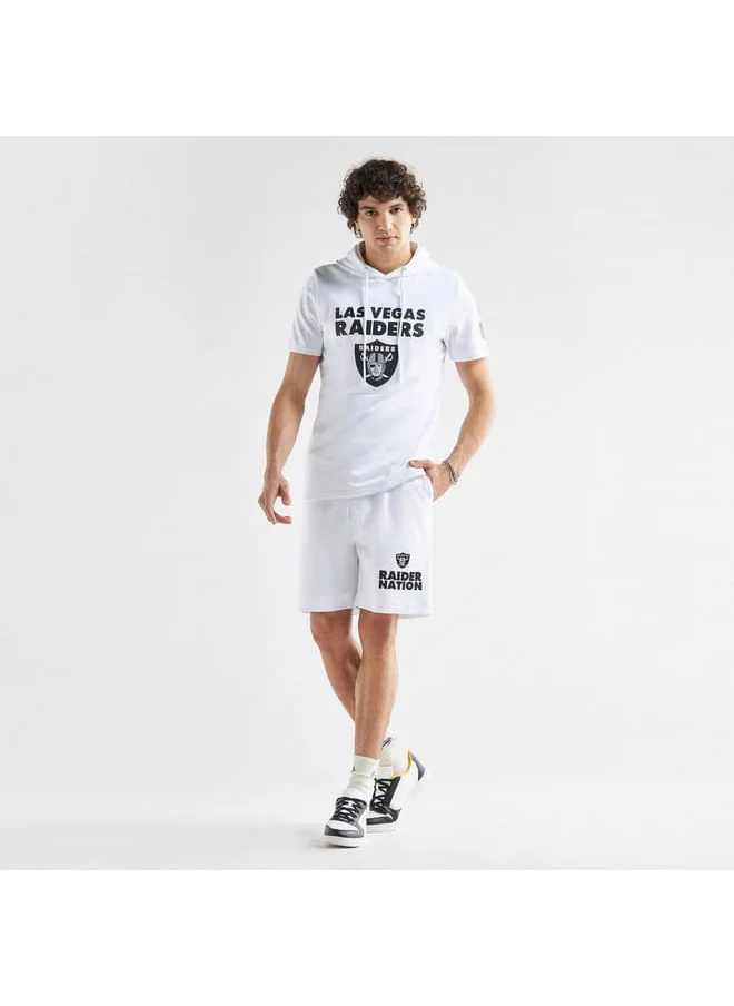 FAV Las Vegas Raiders Print Shorts with Elasticated Waistband and Pockets