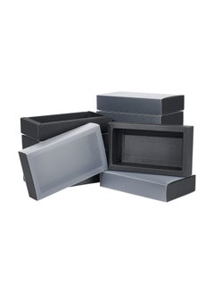 Y&D 12 Packs 16x9.2x3.2cm Clear Frosted PVC Drawer Boxes Rectangle Black Kraft Gift Box for Party Favor Treats Bakery and Jewelry  - Image 1