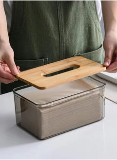 KITCHENOO Transparent Tissue Box with a Simple and Innovative Design for the Living Room and Dining Room  - Image 2
