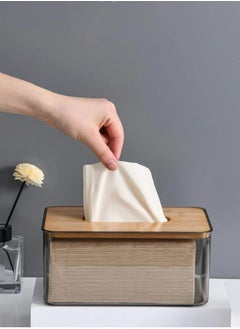 KITCHENOO Transparent Tissue Box with a Simple and Innovative Design for the Living Room and Dining Room  - Image 1