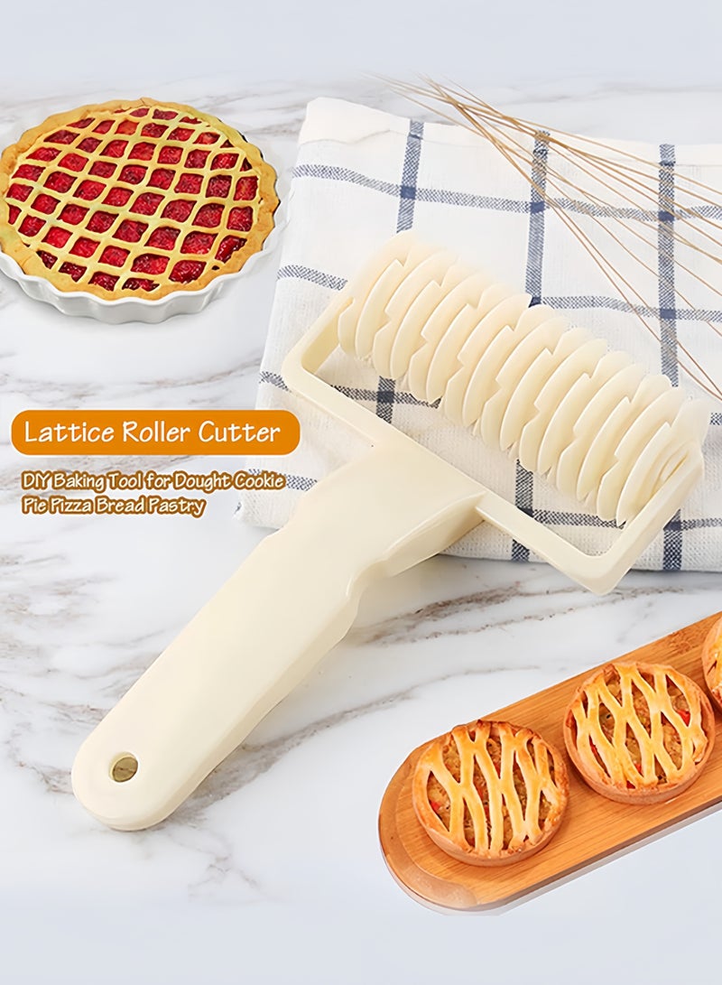 Sweet Life 2Pcs Lattice Roller Cutter Pastry Cutter Roller DIY Baking Tool for Dought Cookie Pie Pizza Bread Pastry - Image 2