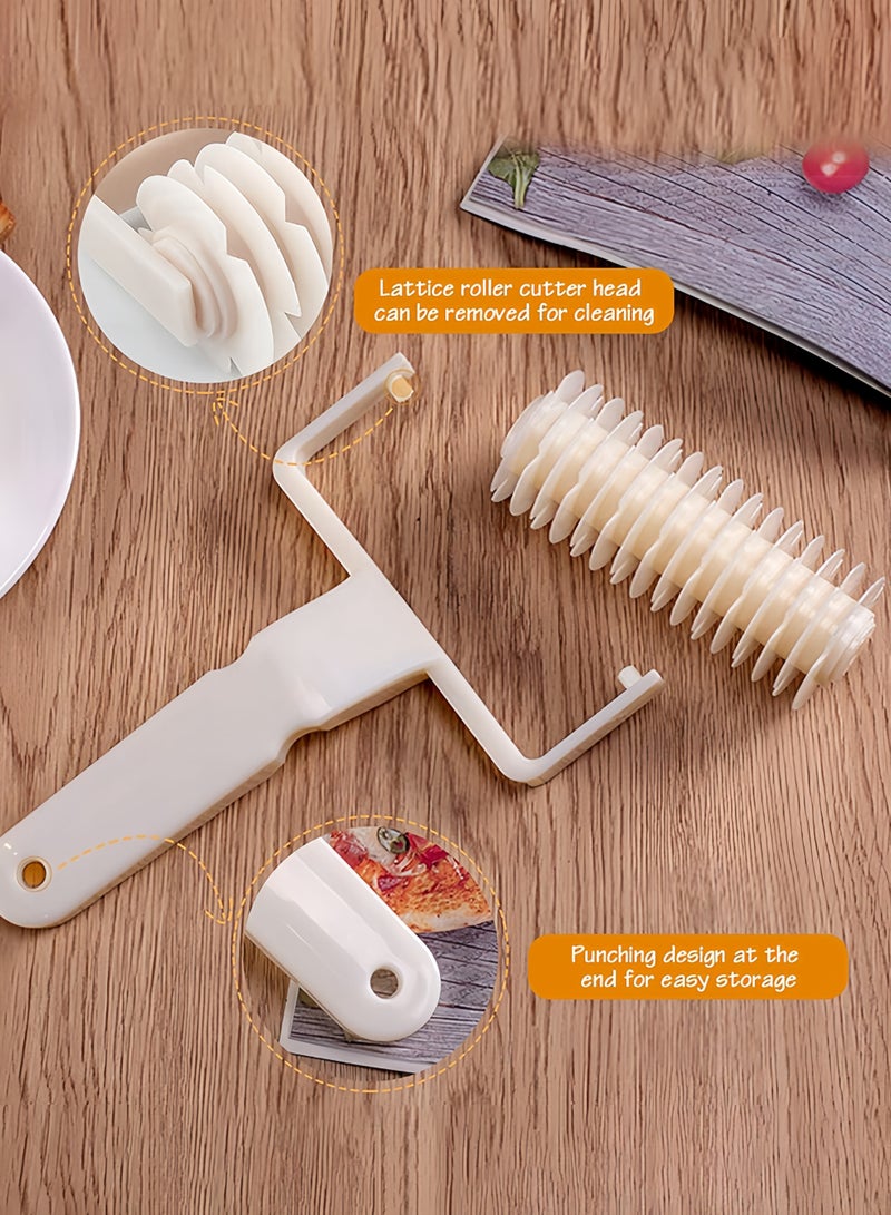 Sweet Life 2Pcs Lattice Roller Cutter Pastry Cutter Roller DIY Baking Tool for Dought Cookie Pie Pizza Bread Pastry - Image 3