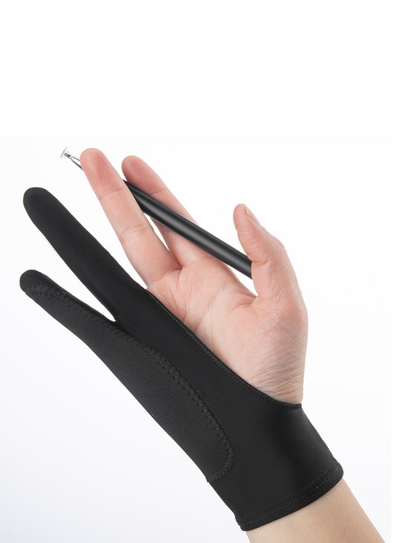 3-Layer Palm Rejection Digital Art Gloves, Two-Finger Drawing Gloves for Tablet (S) - Image 1