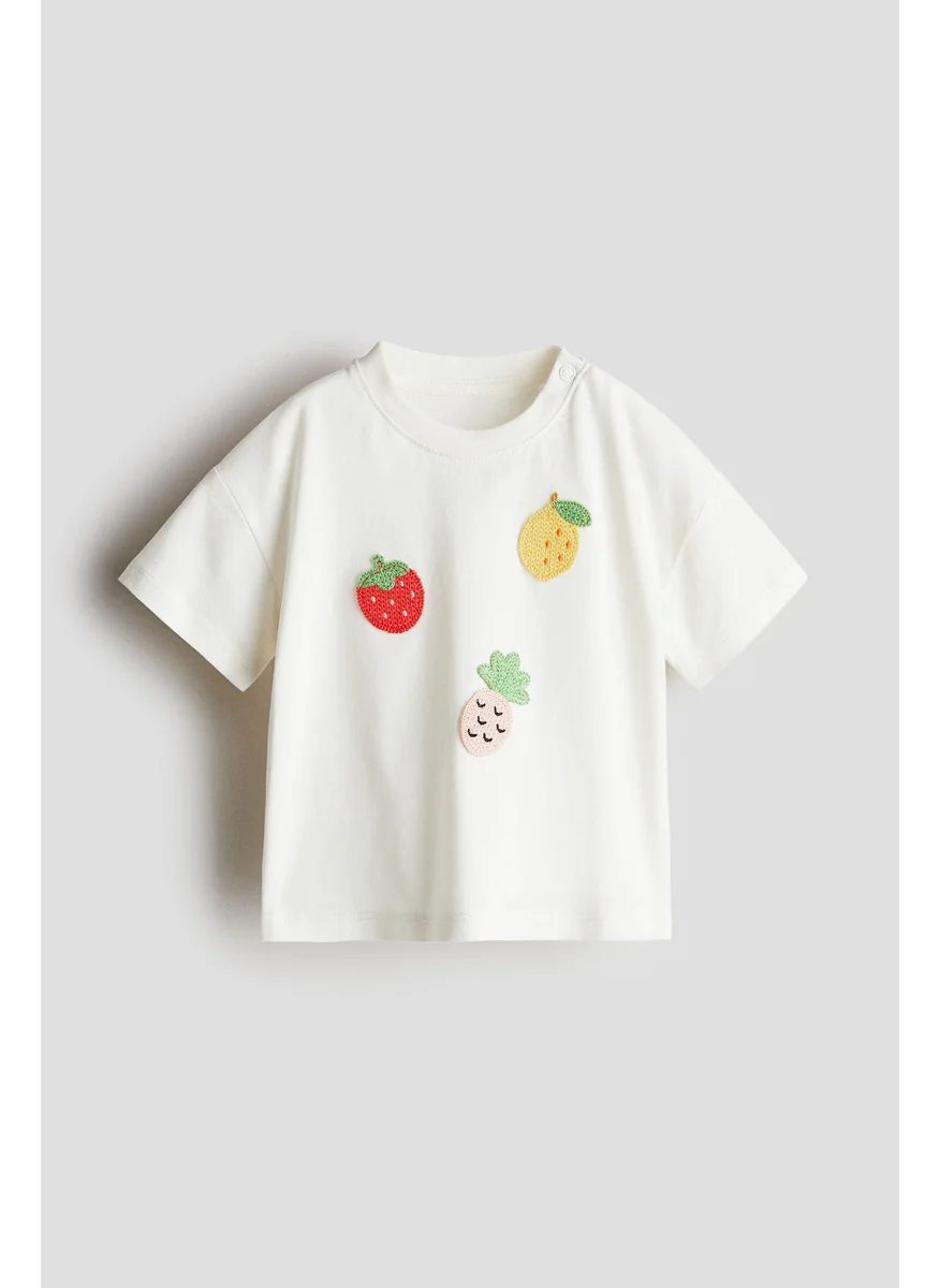 اتش اند ام Appliquéd T-Shirt