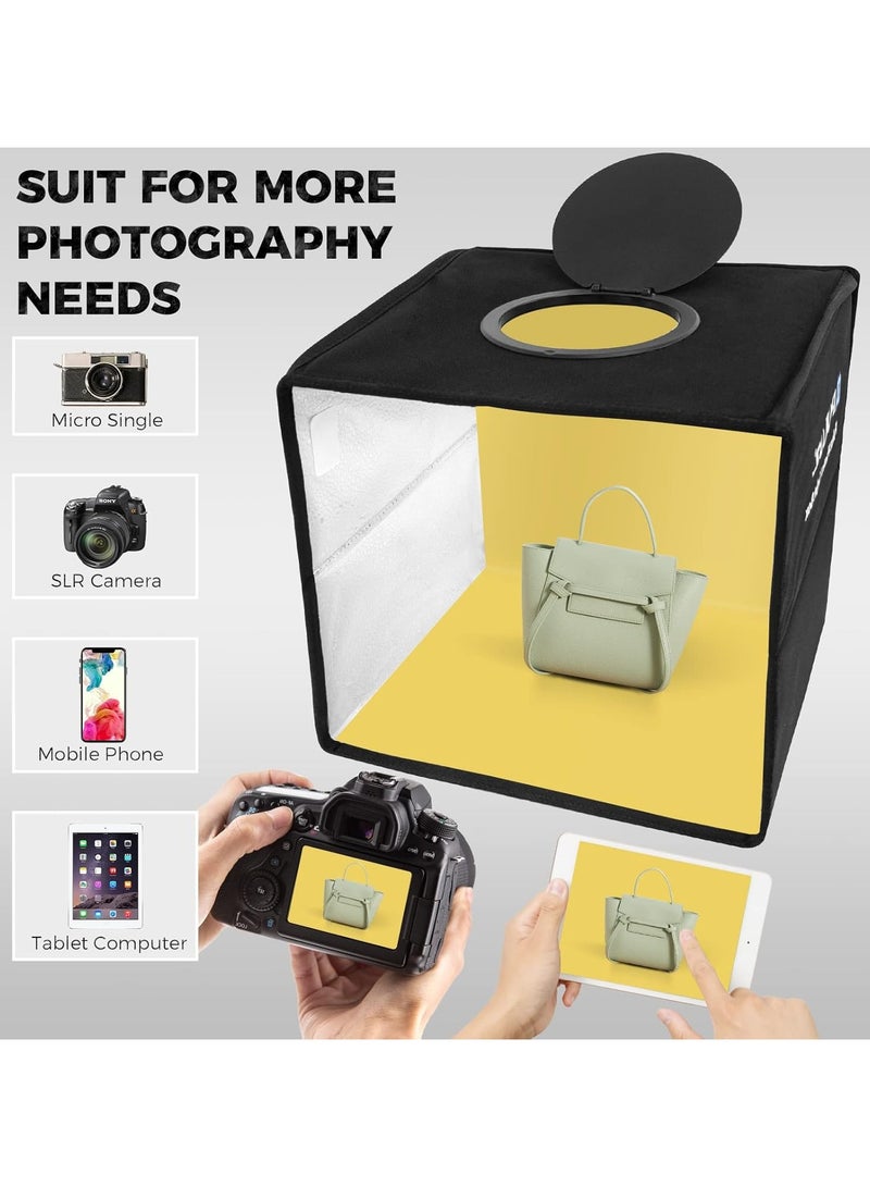PULUZ 13-Piece Portable Photography Light Box And Backdrop Set Black Studio Box Shooting Tent Foldable Light Box 25cm 12 color Photo Box  - Image 3