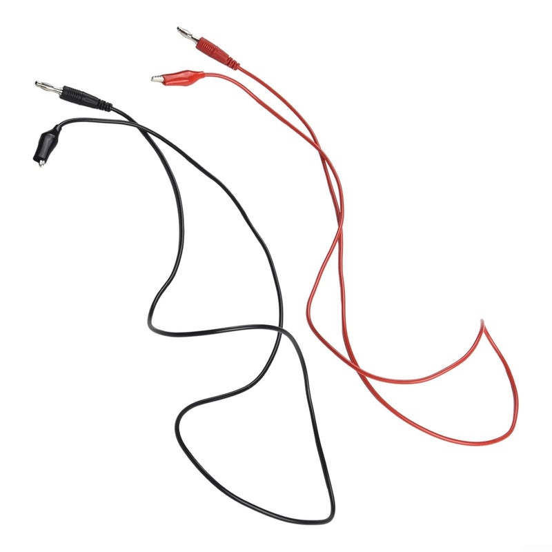 1M Banana Alligator Clips Test Leads Pure Copper Fork Flexible Multimeter Cable - Image 2