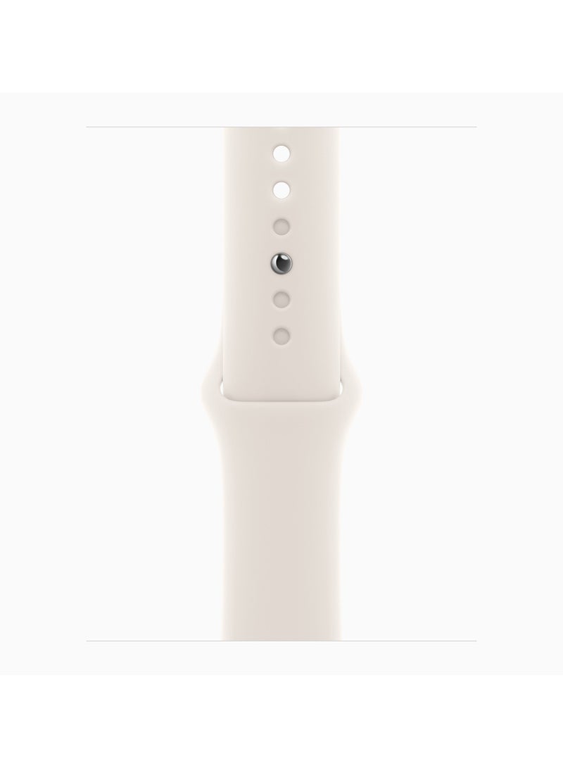 ابل  ساعة SE (2024) GPS مقاس 44 مم علبة ألمنيوم Starlight مع - Image 3