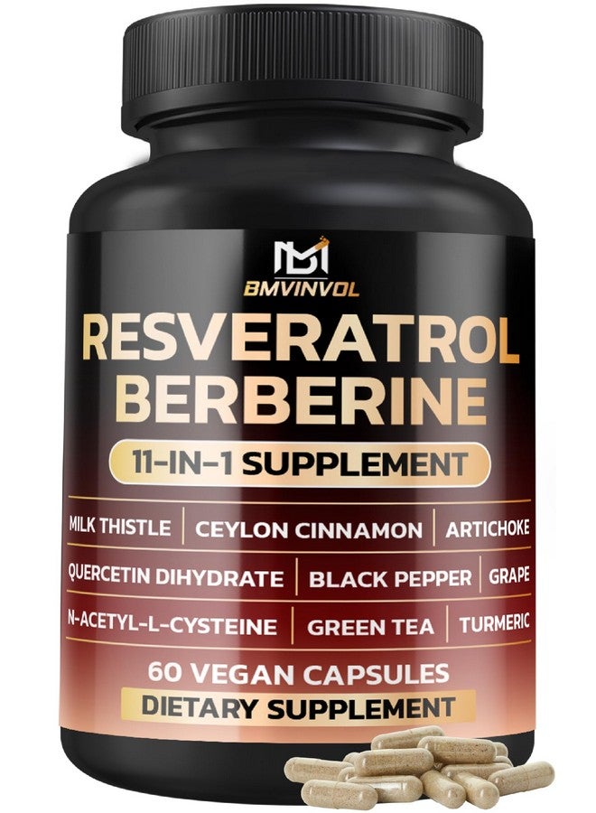 BMVINVOL BMVINVOL Resveratrol Supplement | Berberine, Quercetin, Grape, N-Acetyl Cysteine NAD Supplement for Antioxidant & Anti-Aging Support - Image 1