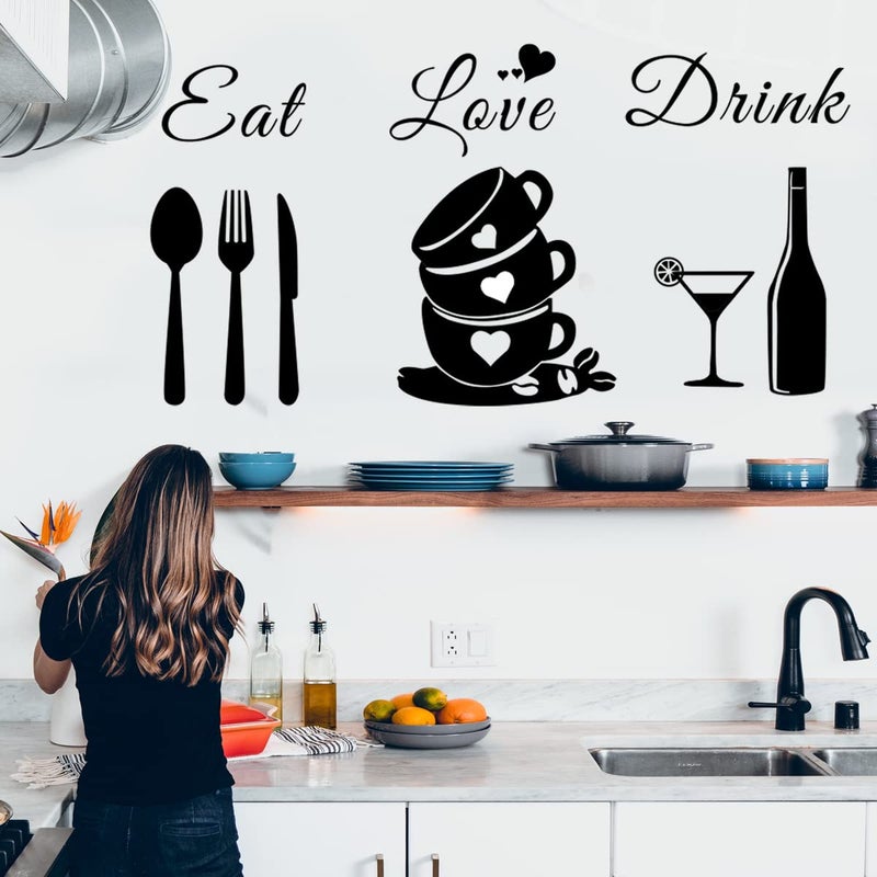 Casa Decor Bless This Kitchen Wall Stickers - Vinyl DIY Art Peel and Stick Wall Decals for Home Office School Coffee - Image 4