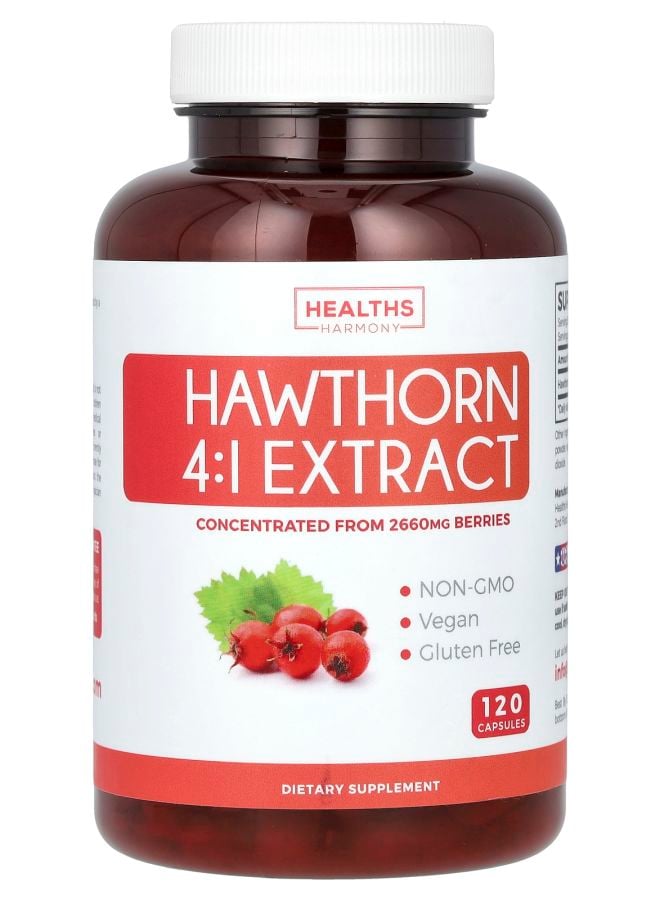 Healths Harmony Hawthorn 4:1 Extract 120 Capsules