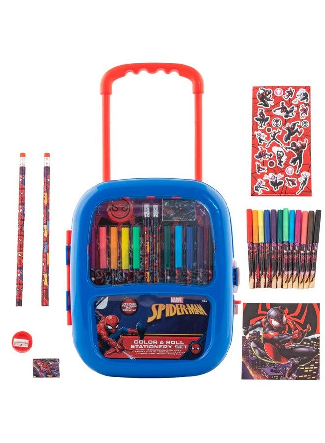Innovative Designs Marvel Spiderman Color And Roll Activity Set With Carrying Case Stickers & Art Supplies - Image 1