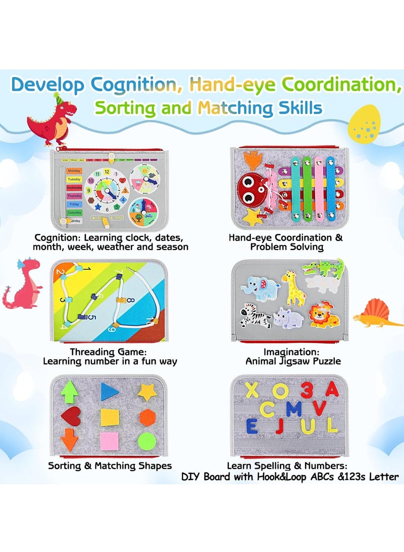 general Busy Board for Toddlers, Busy Book Montessori Toys for 1 2 3 4 Year Old, Sensory Board Learning Activities for Fine Motor Skills, Gifts for Boys Girls, Travel Toys for Airplane Car - Image 3