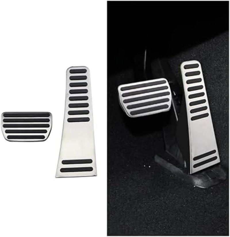 QASULER Stainless Steel Foot Pedal Covers for Volvo - Image 3