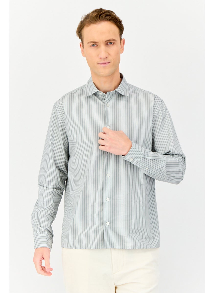 Jack Jones Men Regular Fit Yarn Dye Long Sleeves Casual Shirt, Multicolor  - Image 1