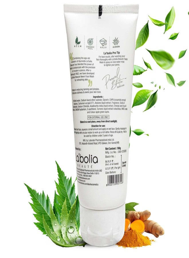 Labolia Beaute Neem Face Wash for Tanning & Pimple Reduction | Oil Control Face Cleanser | Deep Cleansing & Purifying Facewash | Removes Dirt & Excess Oil - 100g + 100g (Pack of 2) - Image 2