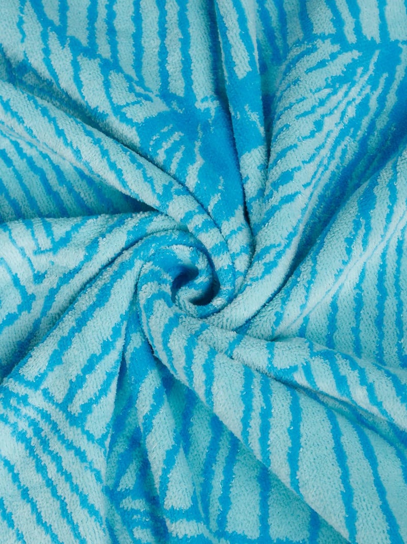 CREEVA Ginkgo Leaf Pattern Beach Towel – Ocean Blue Serenity, 105 x 180 cm - Image 4