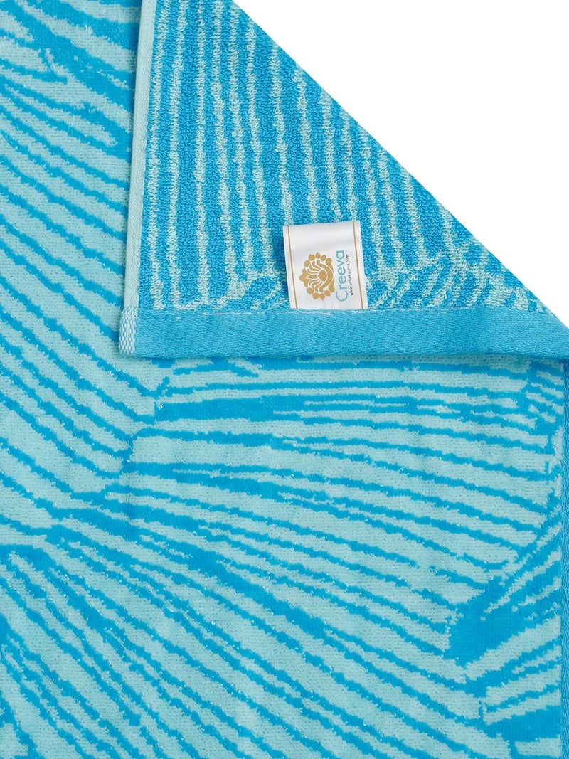 CREEVA Ginkgo Leaf Pattern Beach Towel – Ocean Blue Serenity, 105 x 180 cm - Image 3