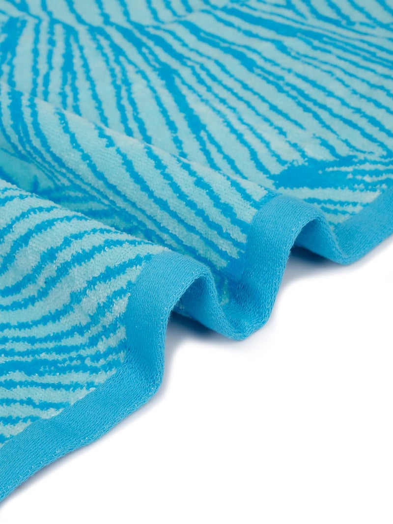 CREEVA Ginkgo Leaf Pattern Beach Towel – Ocean Blue Serenity, 105 x 180 cm - Image 5