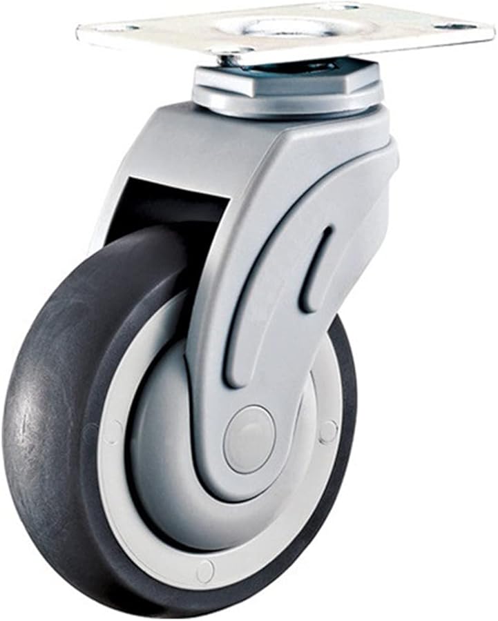 4 Inch Universal Plastic Caster Wheel Mute Non Slip Wear Resistant Flat No Brake - Image 1