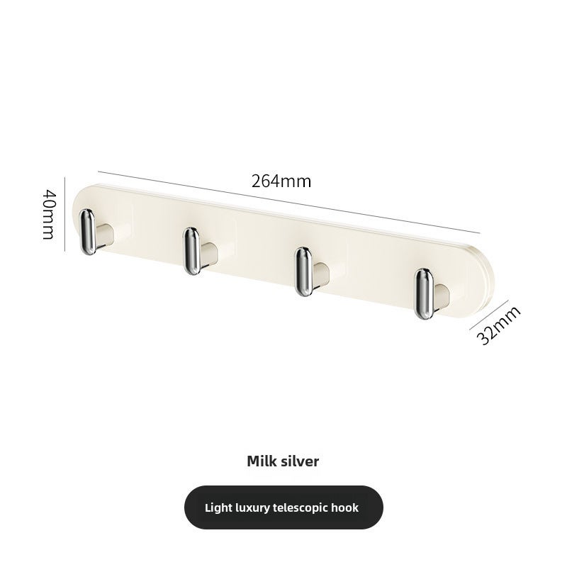 Expandable Gap Hook Multi-Purpose Kitchen No-Drill Adhesive Cream white (retractable)