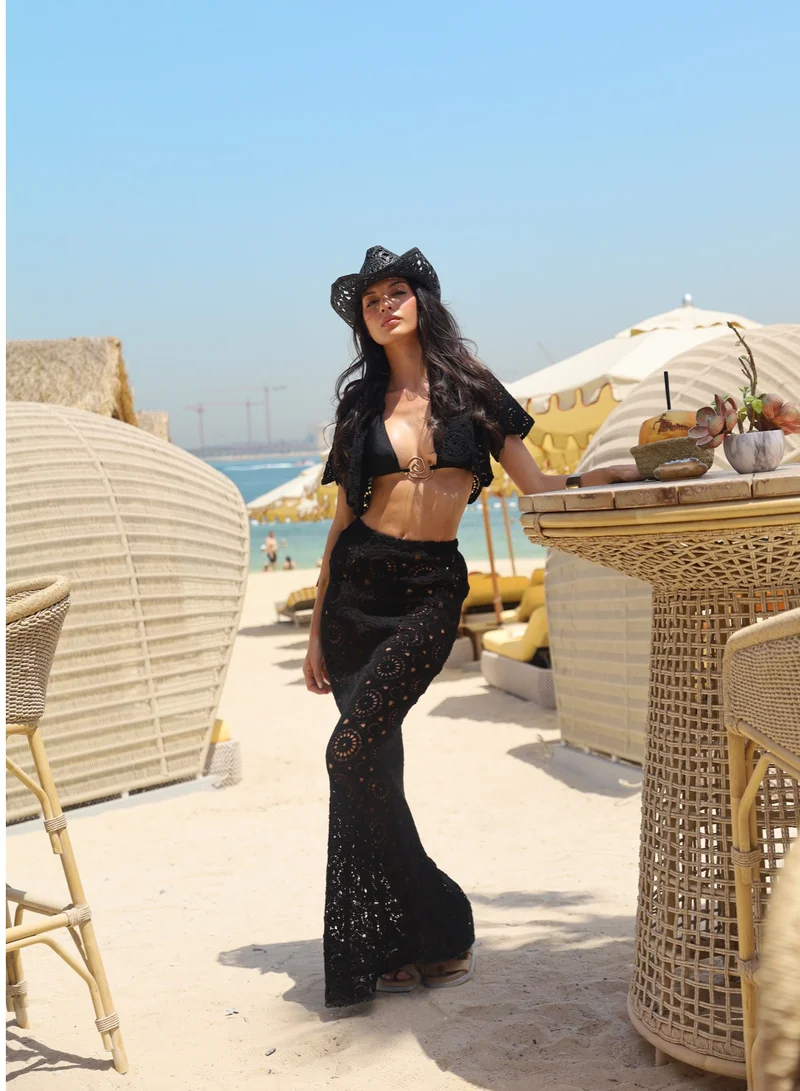 Itty Bitty Kinis Mykonos co-ord Black