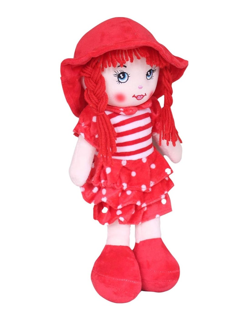Soft Doll For Girls Made Of Premium Fiber Material: Length 40Cm / Width 20Cm (Red) - Image 2
