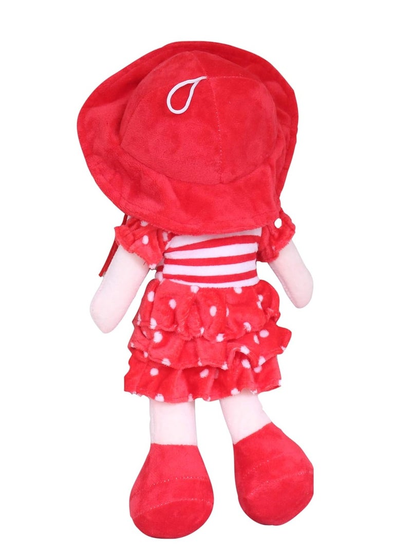 Soft Doll For Girls Made Of Premium Fiber Material: Length 40Cm / Width 20Cm (Red) - Image 3