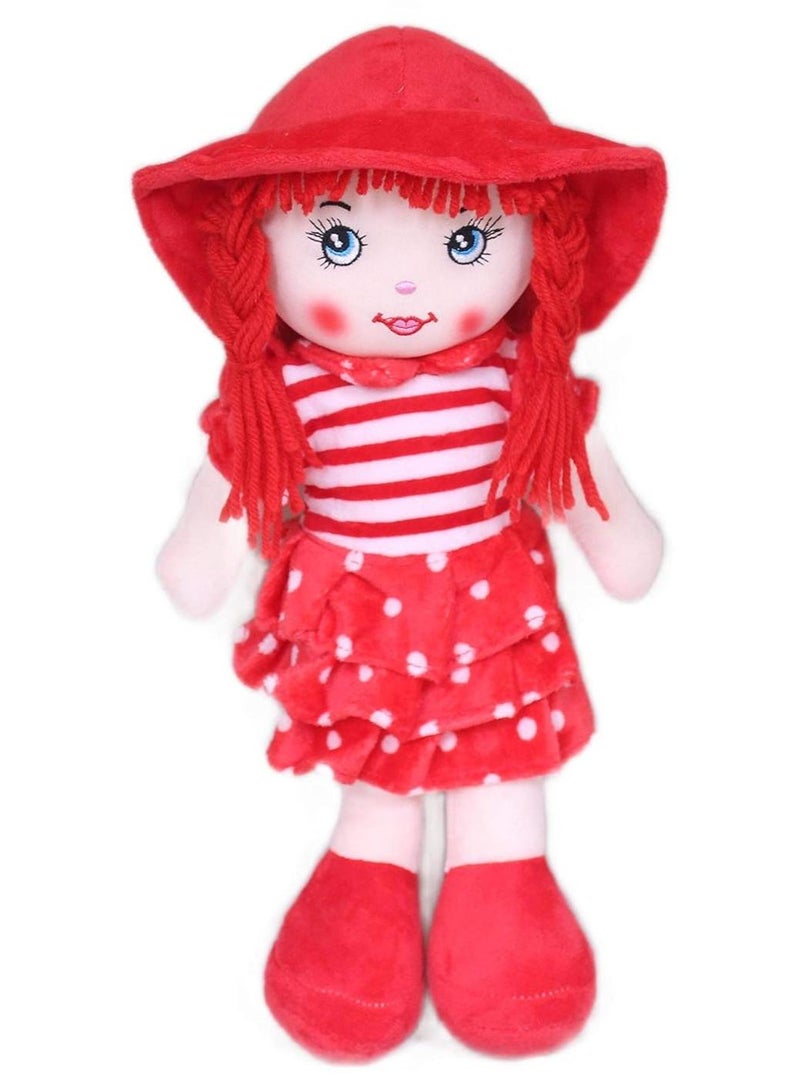 دمية ناعمة للبنات مصنوعة من مادة الألياف الممتازة: الطول 40 سم / العرض 20 سم (احمر) - Image 1