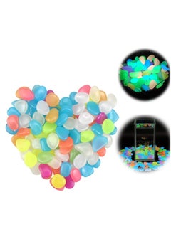 Dominy 100 PCS Luminous Stones, Glowing Pebbles, Glow in The Dark Rocks, Fish Tank Decorations Rocks, for Aquarium Landscaping, Home Outdoor Walkways, Lawns, Garden,Potted Plants  - Image 1