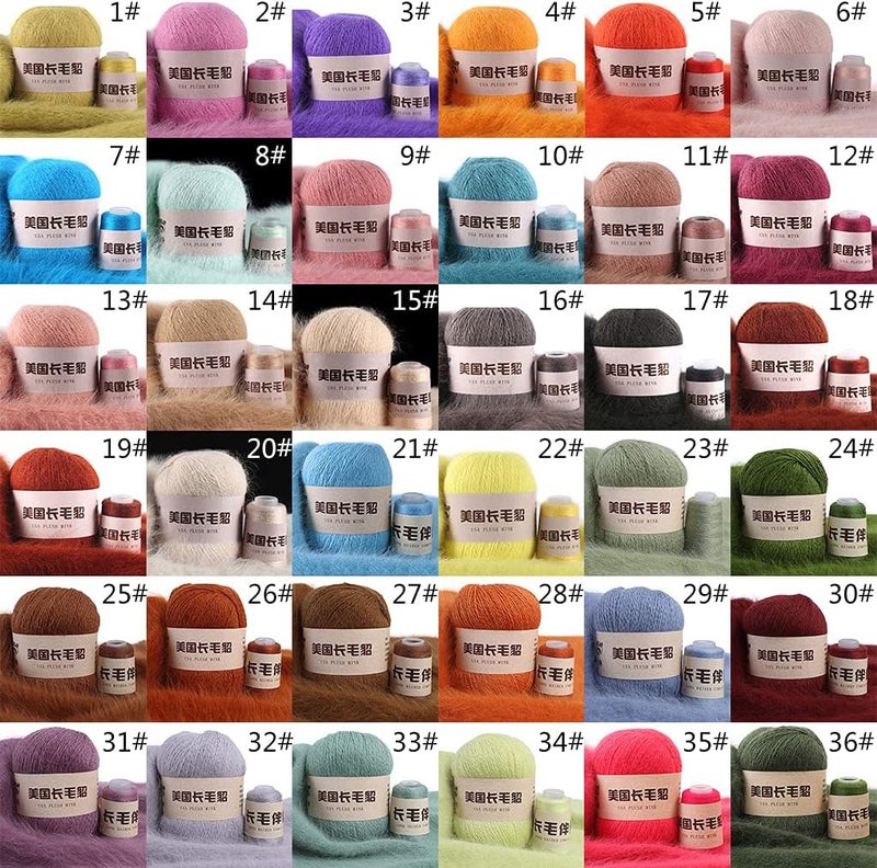 50+20g Long Plush Knitting Yarn Soft Thick Fluffy Knitting Thread Handmade Wool Yarn for Weave Sweaters,Scarf, Gloves,Socks - Image 3