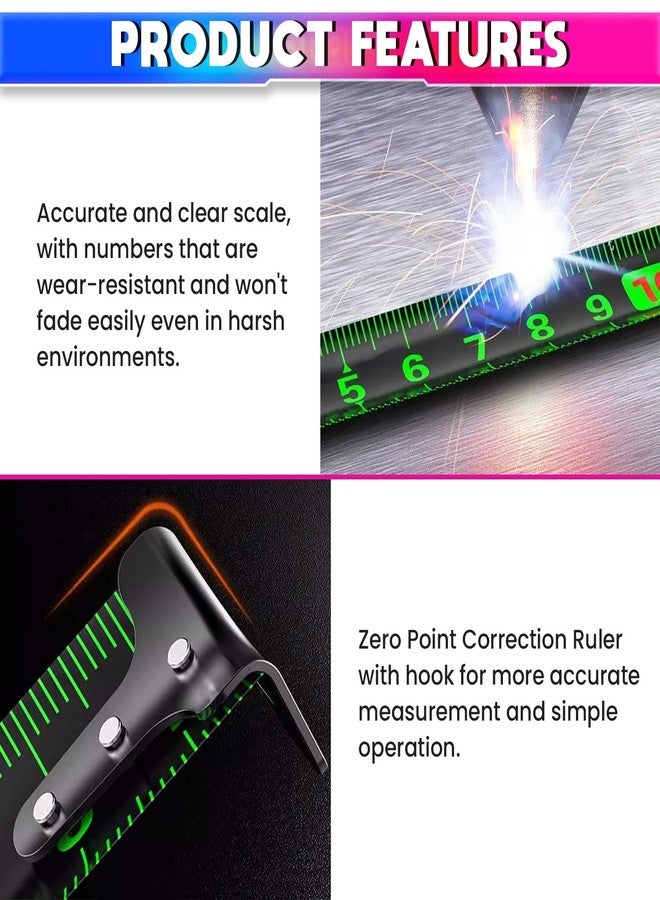 Peace Tech 5 Meter Measuring Tape with Auto-Locking and Retracting Feature, Heavy Duty Unbreakable ABS Case with Belt Clip- One-Man Operation, Measure in Inch & Centimeters. - Image 3