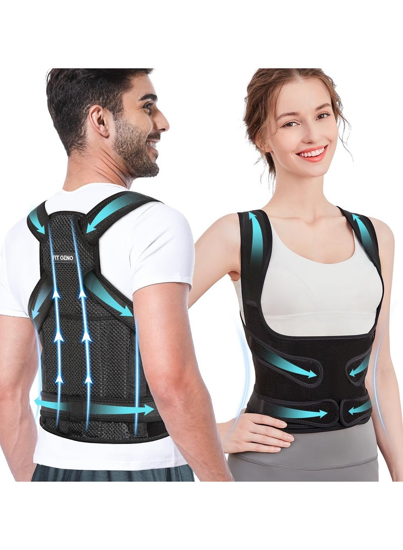 Bukela Posture Corrector for Women and Men - Adjustable Back Brace & Straightener for Scoliosis, Hunchback Correction, Back Pain, Spine Corrector, Back Support and Posture Trainer - Image 1