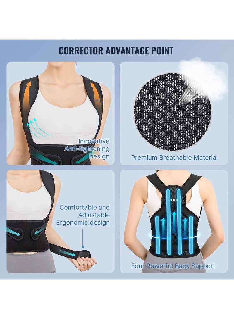 Bukela Posture Corrector for Women and Men - Adjustable Back Brace & Straightener for Scoliosis, Hunchback Correction, Back Pain, Spine Corrector, Back Support and Posture Trainer - Image 3