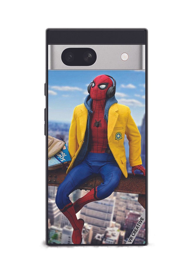 VR CREATIVE Protective Case Cover For Google Pixel 7a Spiderman Design Multicolour - Image 1
