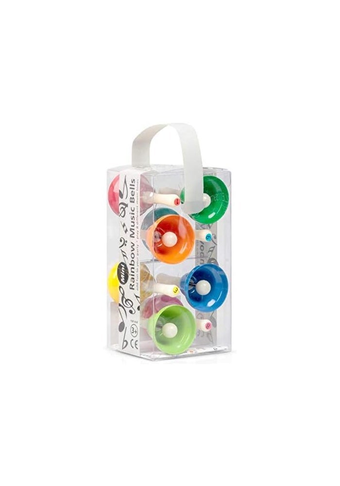 Tobar Rainbow Music Bells - 8 Colorful Hand Bells with Song Sheet - Image 2