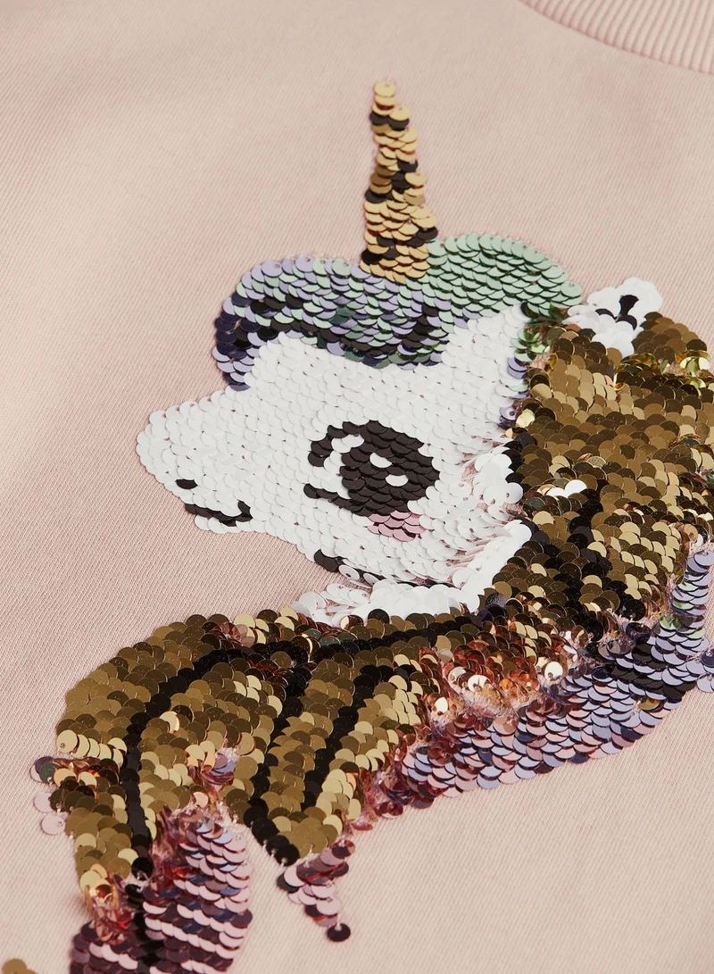 H&M Kids Reversible Sequin-Motif Sweatshirt