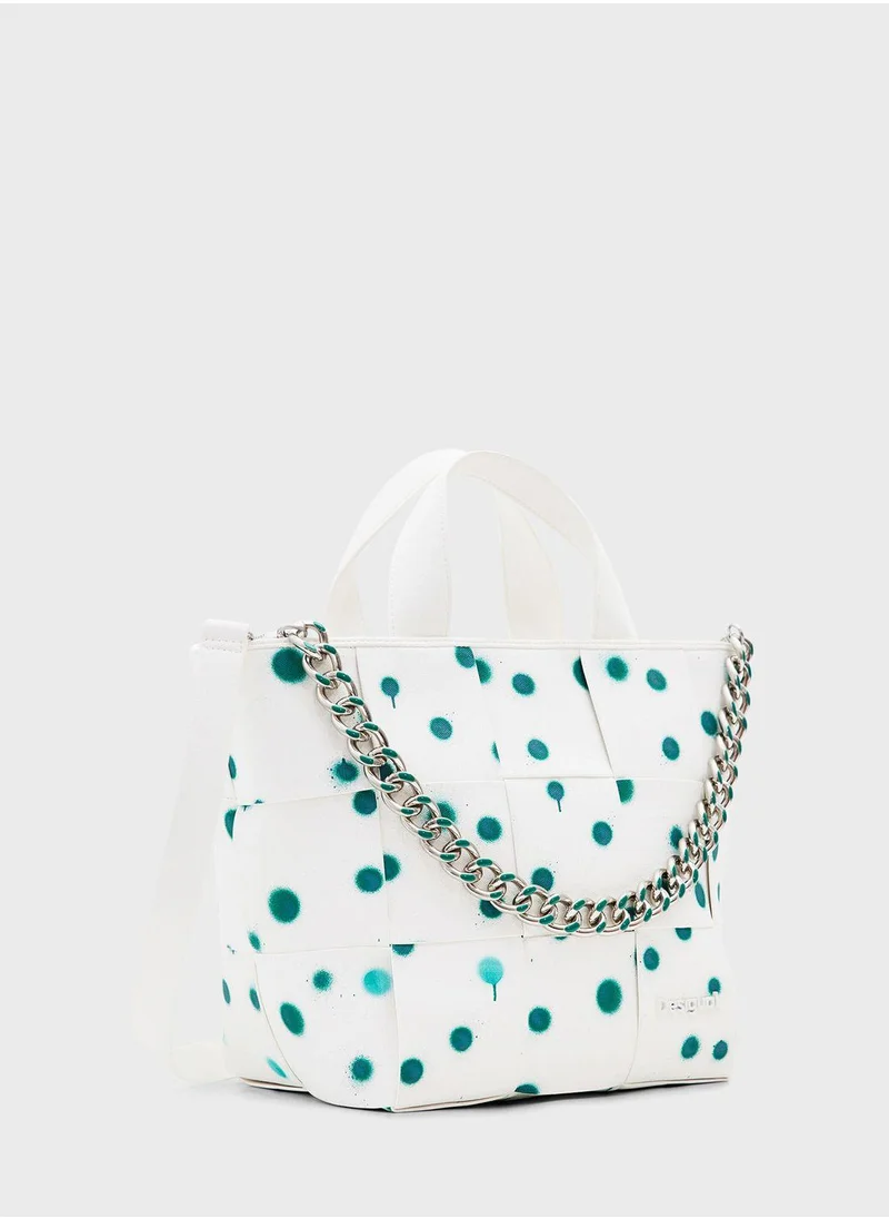 ديسيجوال Logo  Detailed Top Handle Tote