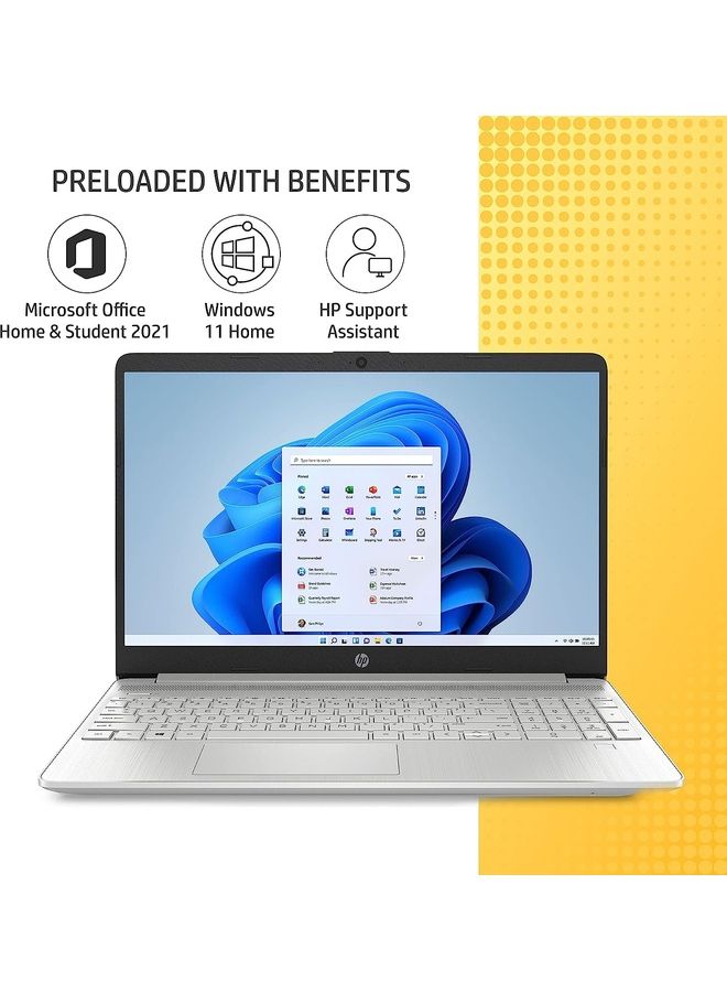 HP 14s -dy5005TU Laptop With 14-Inch Display, Core i5-1235u Processor/16GB RAM/512GB SSD/Intel Iris XE Graphics/Windows 11 English Silver - Image 3
