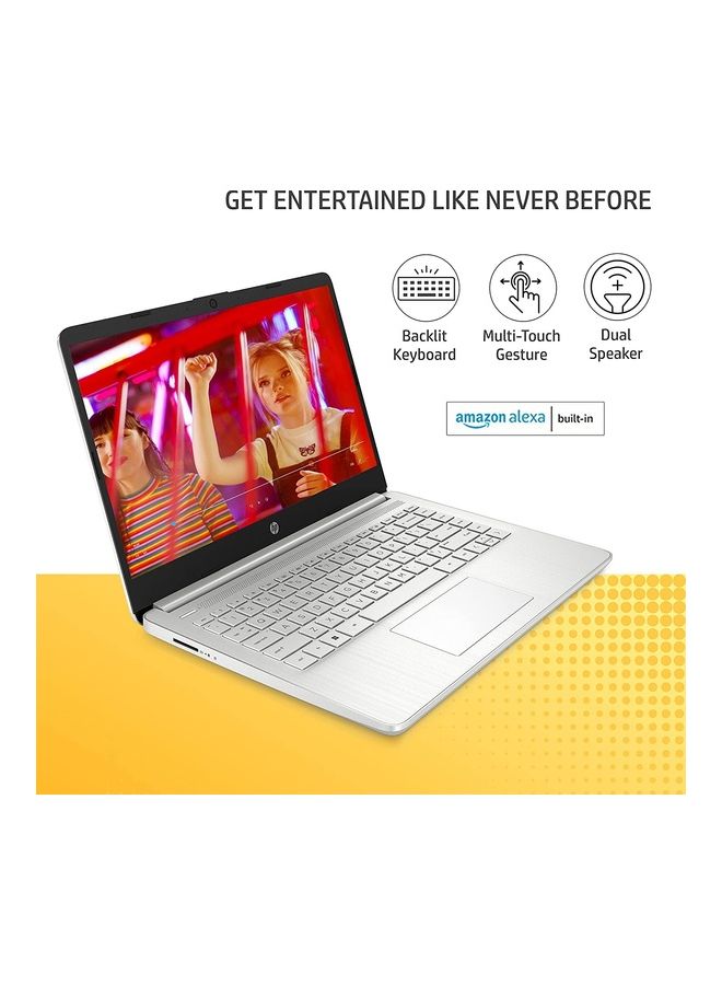 HP 14s -dy5005TU Laptop With 14-Inch Display, Core i5-1235u Processor/16GB RAM/512GB SSD/Intel Iris XE Graphics/Windows 11 English Silver - Image 2