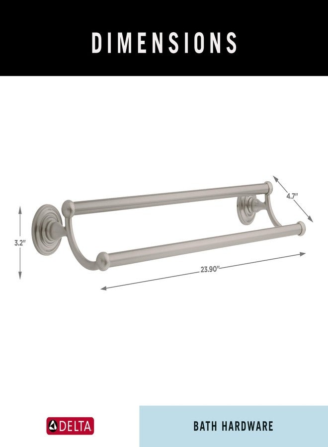 Delta Faucet 138278 Greenwich Double Towel Bar, Satin Nickel - Image 3