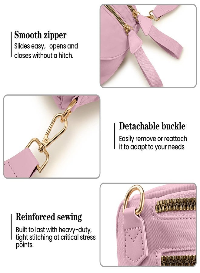 kuifang Checkered Crossbody Bags Bum Bag for Women Large Sling Bag Purse with Adjustable Strap, Pink, Large, Crossbody Handbags-pink - Image 5