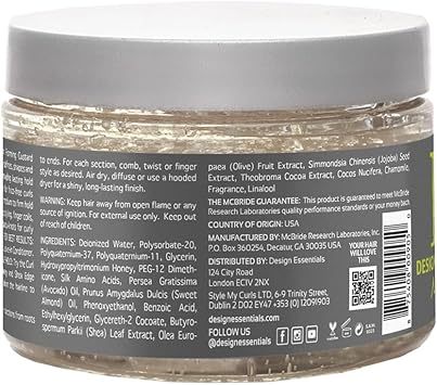 Design Essentials NaturalAlmond Avocado Honey Curl Forming Custard 12 Ounce - Image 3