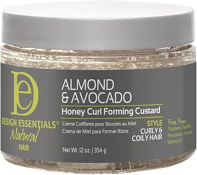 Design Essentials NaturalAlmond Avocado Honey Curl Forming Custard 12 Ounce - Image 1