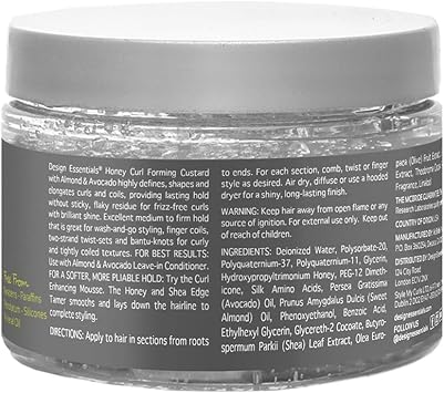 Design Essentials NaturalAlmond Avocado Honey Curl Forming Custard 12 Ounce - Image 2