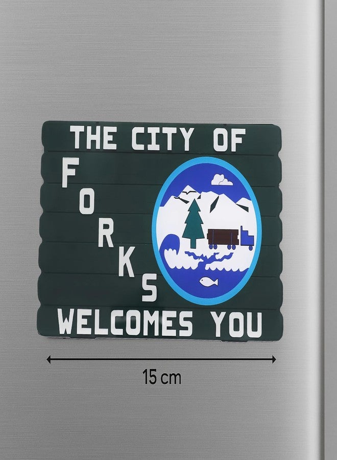 إيه أس في بي شوب مدينة فوركس ترحب بكم - مغناطيس ثلاجة - منتجات وديكورات لمحبي سلسلة توايلايت، منتجات لمحبي الكتب - Image 3