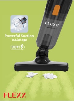Flexy Flexy 600W Vacuum Cleaner with High-Efficient Copper Motor, 3-in-1 Design, HEPA Filter, 16Kpa Suction, 1.2L Dust Capacity, Washable Filter, Low Noise, 2-Year Warranty  - Image 5