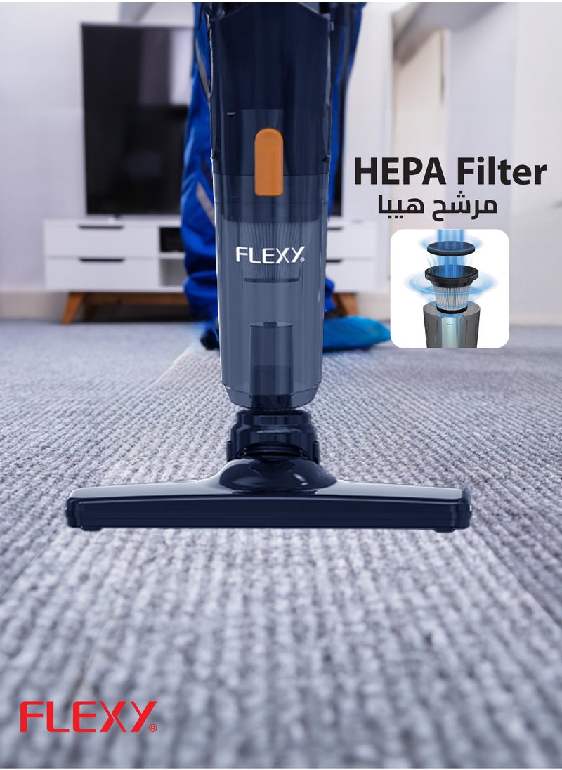 Flexy - Flexy 600W Vacuum Cleaner with High-Efficient Copper Motor, 3-in-1 Design, HEPA Filter, 16Kpa Suction, 1.2L Dust Capacity, Washable Filter, Low Noise, 2-Year Warranty - Image 1